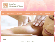 Tablet Screenshot of lotustreemassage.com